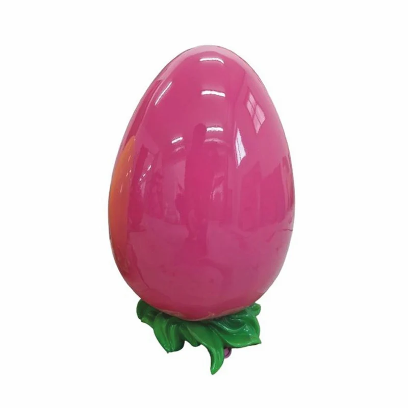 Casa Padrino Deko Osterei Pink / Grün H. 52 - Oster Dekoration