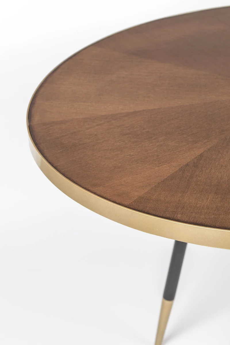 Esstisch DENISE 180 x 90 cm Platte oval Walnussfarbig