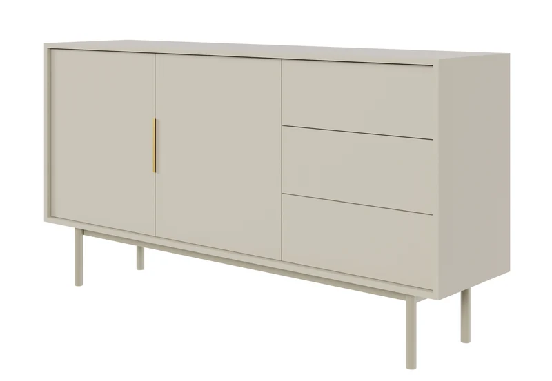Viviaro Kommode mit zwei Türen und drei Schubladen, 154 cm, Kaschmir