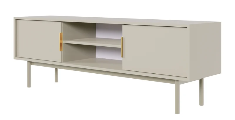 Viviaro TV-Schrank mit zwei Türen und Nischen, 154 cm, Kaschmir
