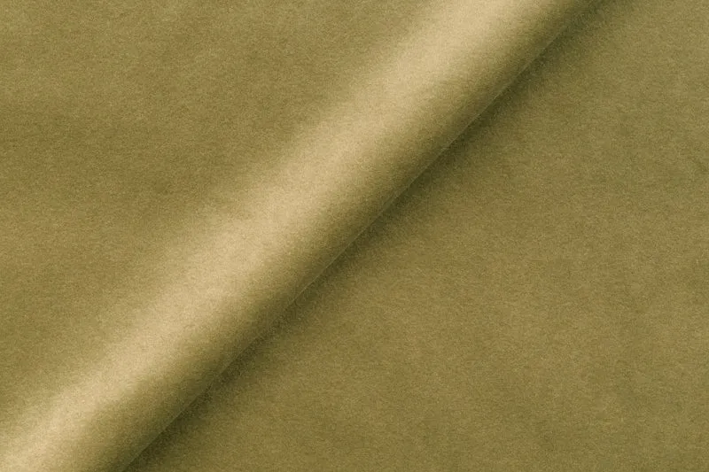Gepolstertes Bett Puffly 140x200 cm mit Stauraum, Metallrahmen, olivgrüner Samt