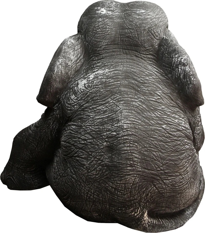 Casa Padrino Luxus Skulptur Elefant Dunkelgrau 55 x 53 x H. 53 cm - Limited Edition