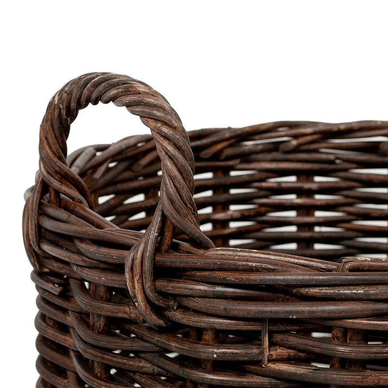 2er Set Rattankorb BAKUL rund Natural Brown ca. D20cm