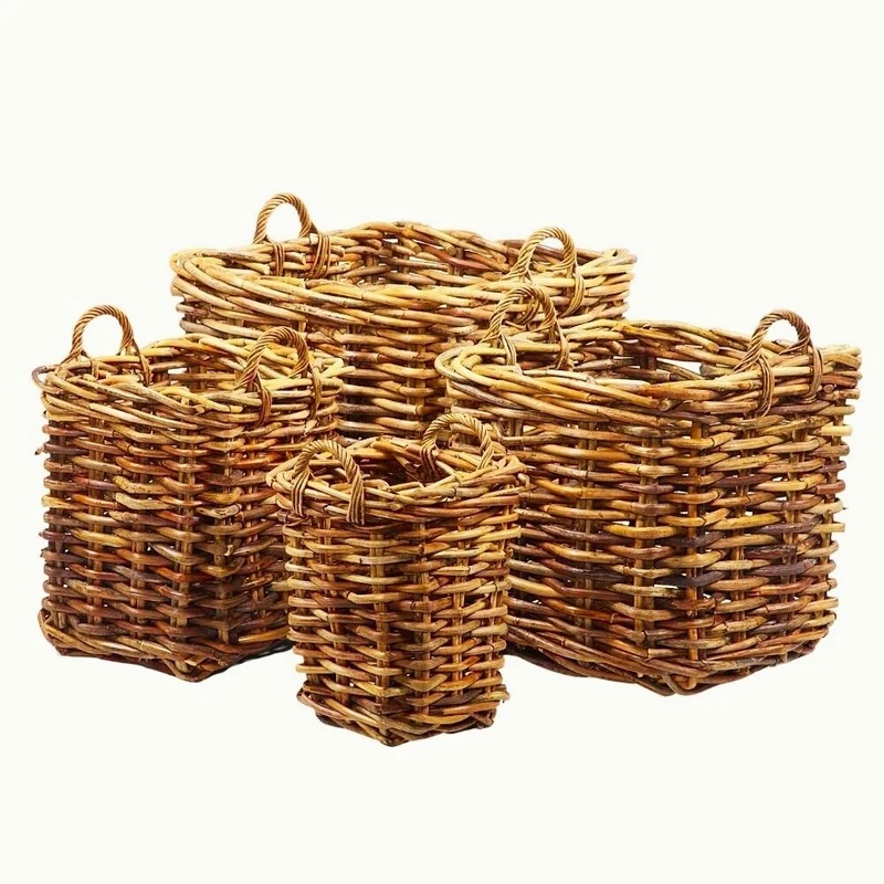 Dickes CL Rattan Korb CESTINO natural ca.60xH65cm Griffe Pflanzkorb