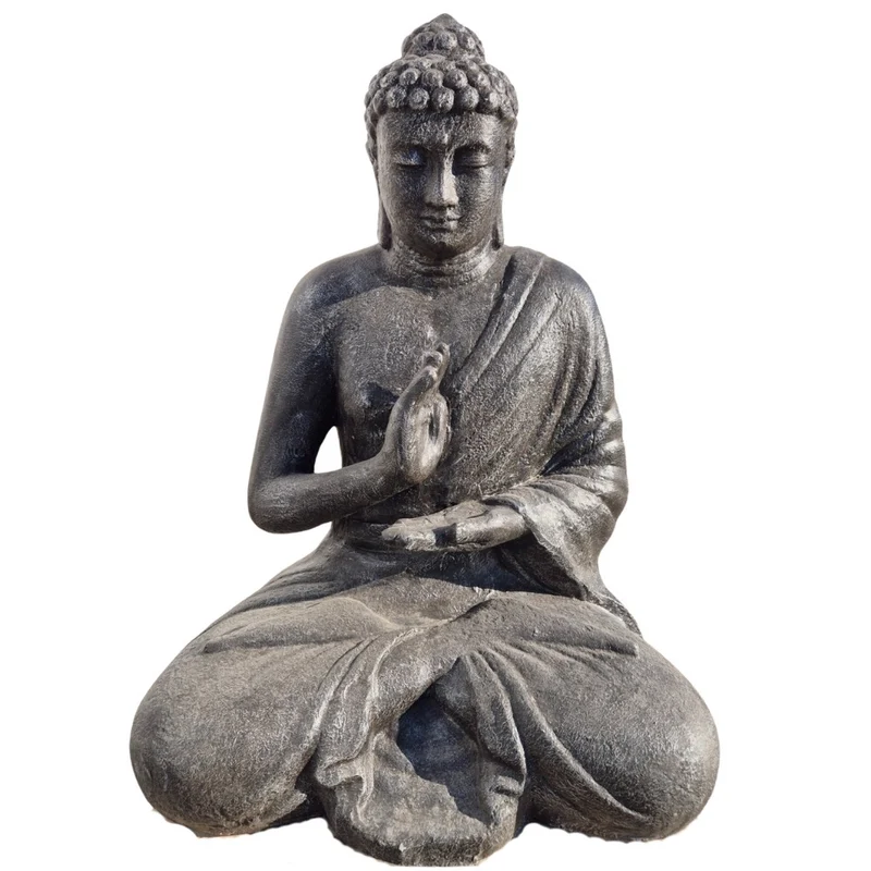 Dekorative Figur BUDDHA PROTECT 120cm anthrazit Garten Indoor