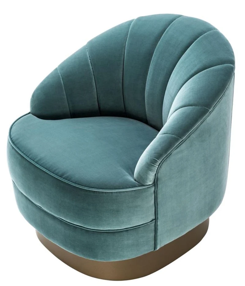 Casa Padrino Luxus Sessel Dunkeltürkis / Mattgold 77 x 80 x H. 78 cm - Hotel Möbel