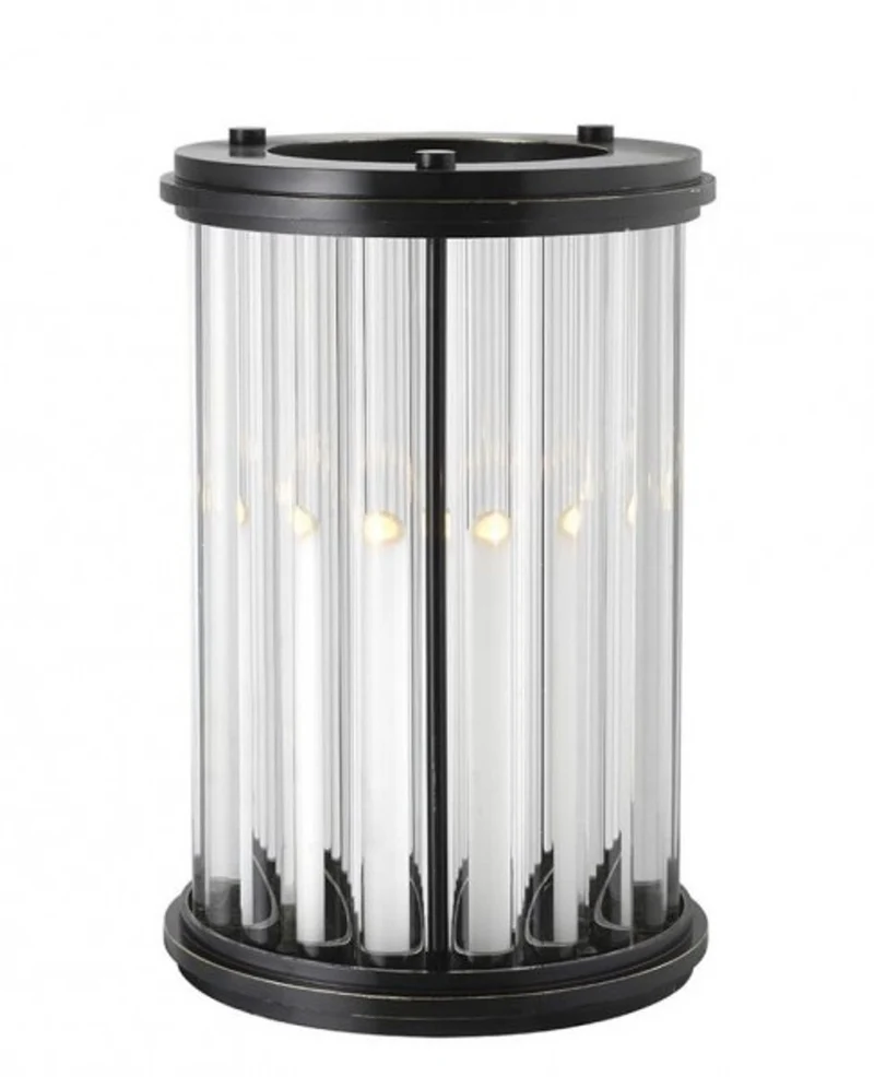 Casa Padrino Luxus Windlicht Kerzenleuchter in Bronze Finish, Durchmesser 26,5 x H. 40 cm, Hotel Accessoires