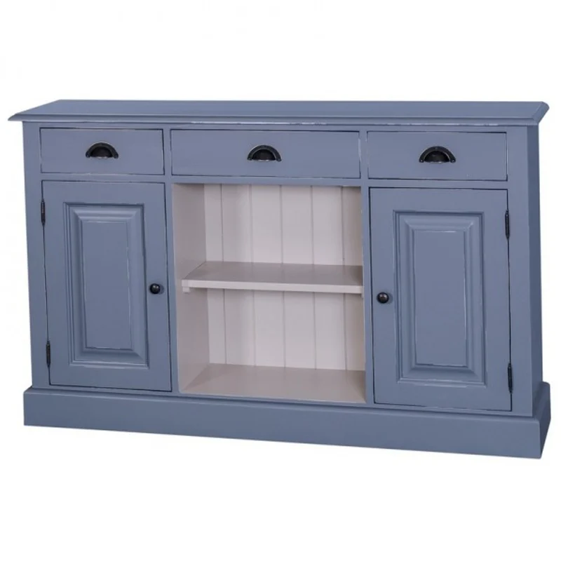 Casa Padrino Shabby Chic Landhaus Stil Sideboard mit Regalfächern - Dielen Schrank