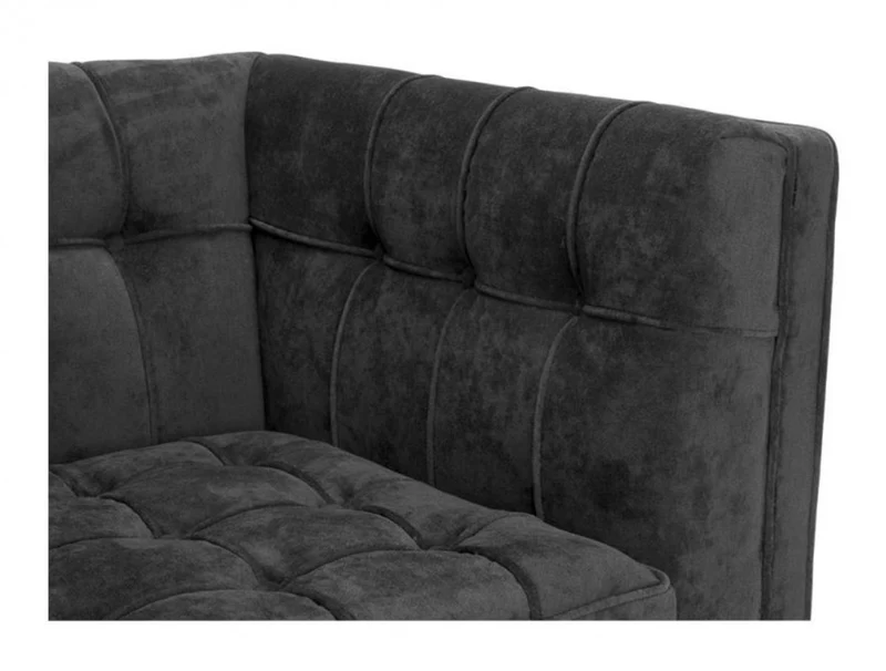 Casa Padrino Luxus Sofa im Barock Stil, schwarzer Samt und schwarze Beine, 230 x 81 x 78 cm