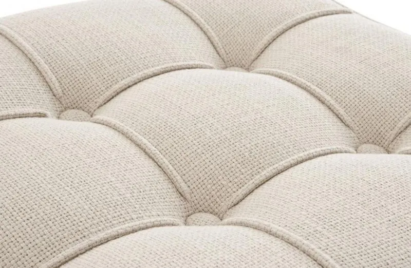 Casa Padrino Luxus Sitz Hocker Panama Natural 59 x 45,5 x H. 50,5 cm - Designer Hotel Hocker
