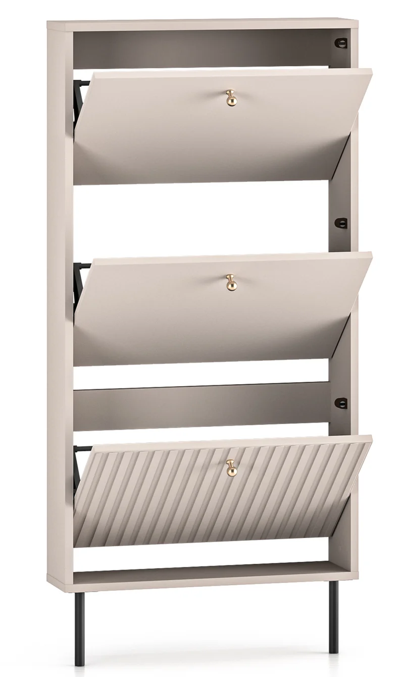 Schuhschrank Caletto mit drei Fächern, 60 cm, Kaschmirfarben