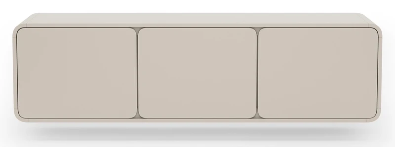 Hängender dreitüriger TV-Schrank Lummo 156 cm Kaschmir