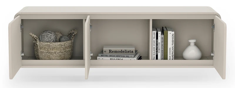 Hängender dreitüriger TV-Schrank Lummo 156 cm Kaschmir