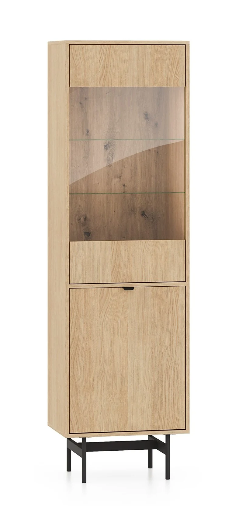 Einzeltüriger Schrank Reynos 54 cm Eiche Mavelie