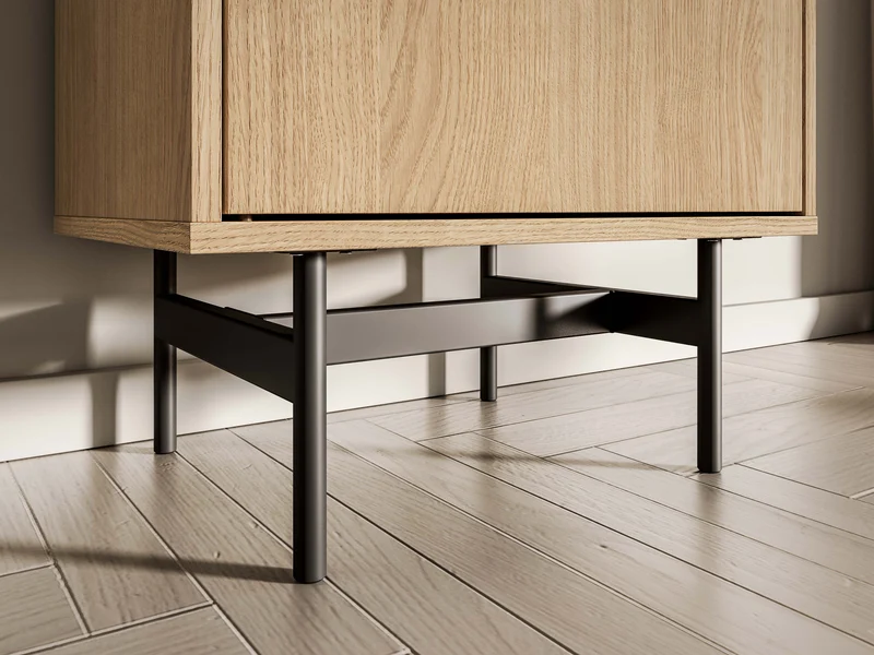 Einzeltüriger Schrank Reynos 54 cm Eiche Mavelie