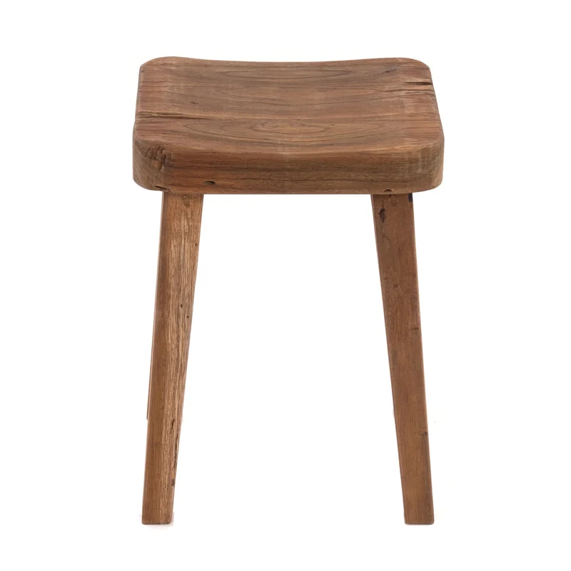HOLZHOCKER "LUPO" | 40x30 cm (HxB), Teak / Mahagoni | Sitzhocker