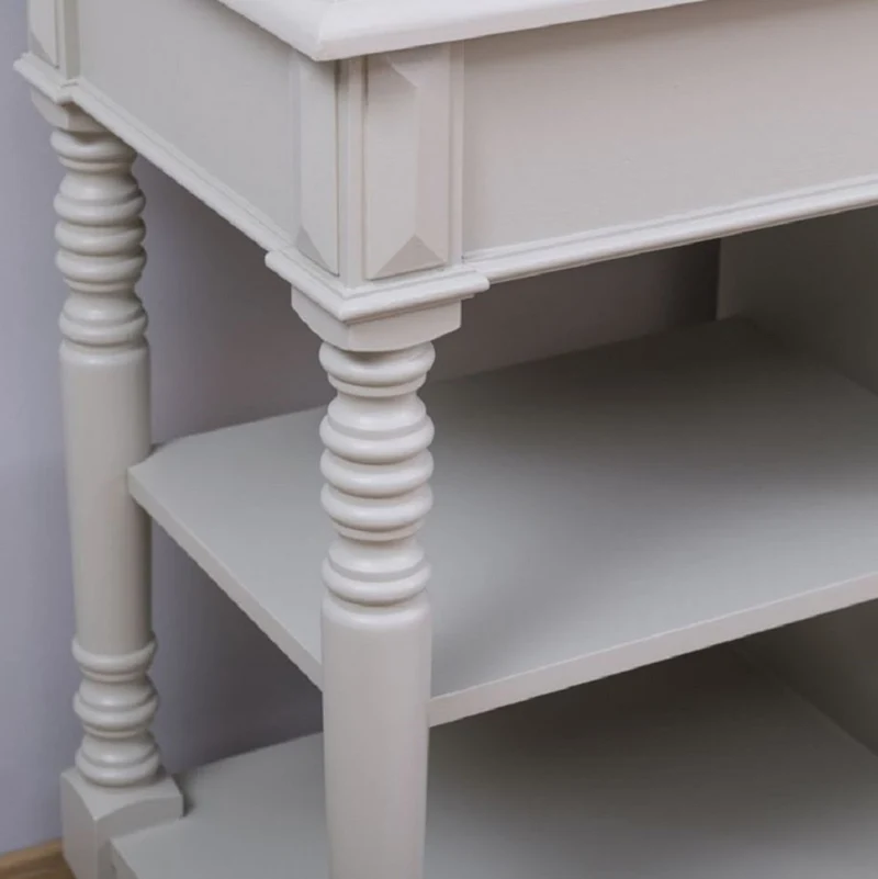 Casa Padrino Landhausstil Badezimmer Set Grau / Naturfarben / Mehrfarbig - 1 Doppelwaschtisch & 1 Wandspiegel - Massivholz Badezimmermöbel im Landhausstil