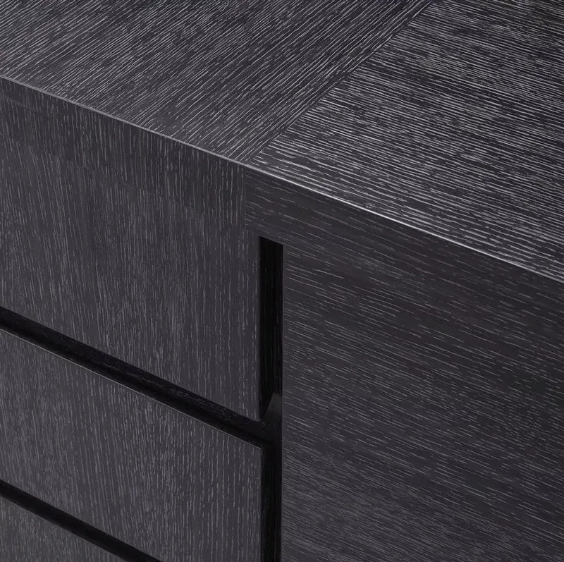 Casa Padrino Luxus Massivholz Schreibtisch Schwarzgrau 220 x 55 x H. 75,5 cm - Bürotisch - Computertisch - Büro Möbel - Luxus Möbel - Luxus Einrichtung - Luxus Qualität