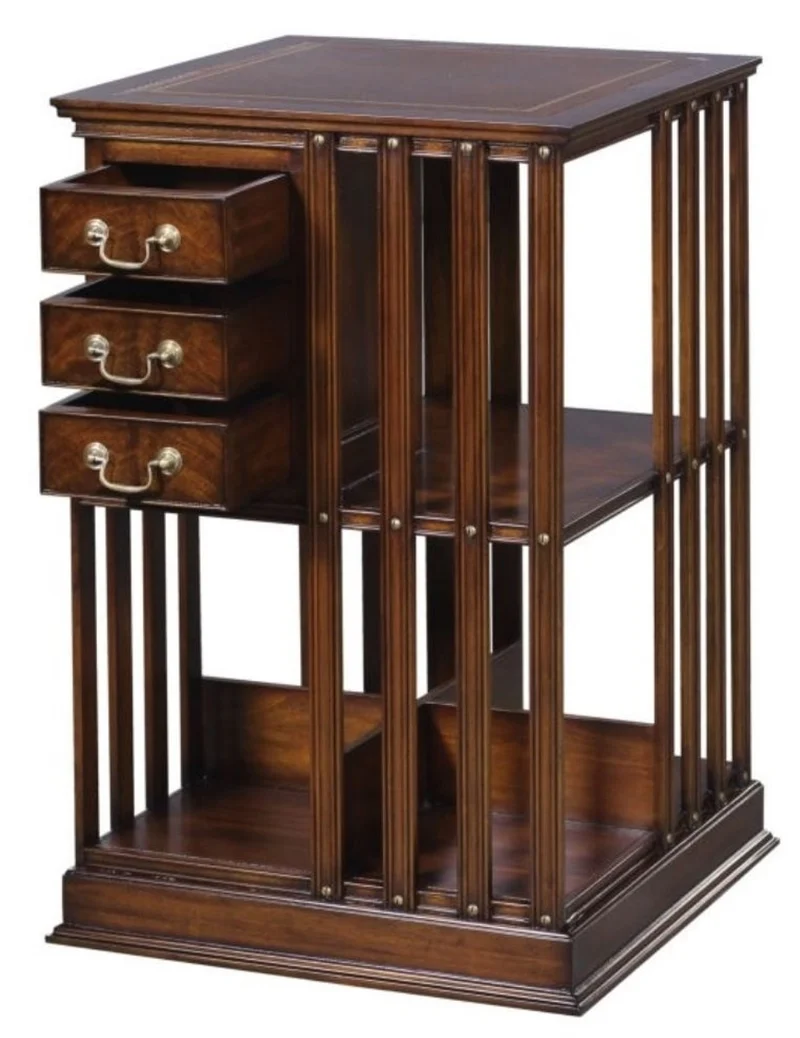Casa Padrino Luxus Mahagoni Bücherschrank Braun 49 x 49 x H. 80 cm - Luxus Kollektion