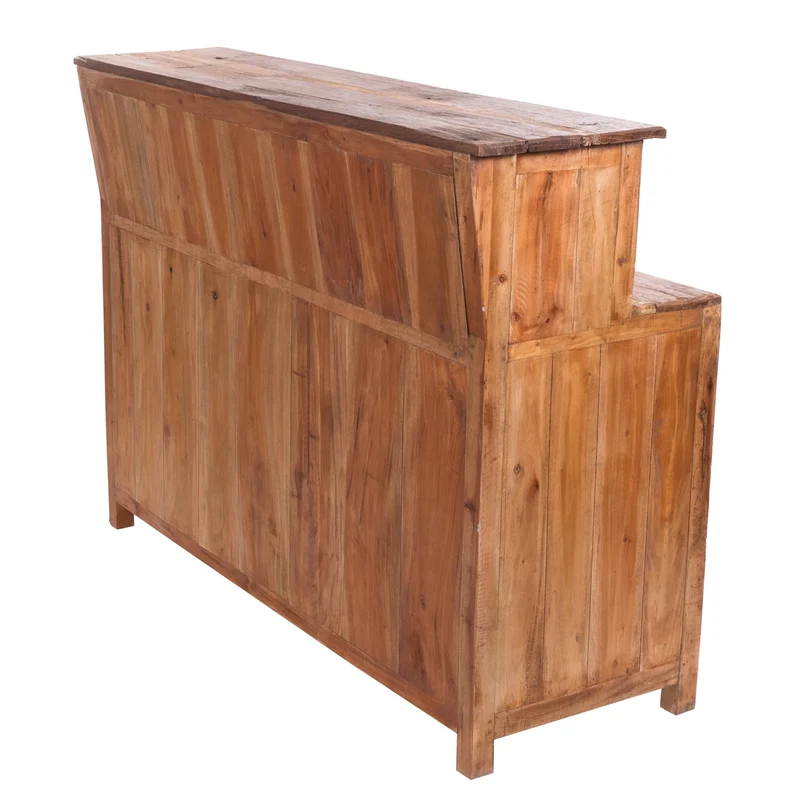BARSCHRANK "PUREWOOD" | 150x110x55cm (BxHxT), Hausbar, Verkaufstresen | Farbe: 08 honigfarben gewachst