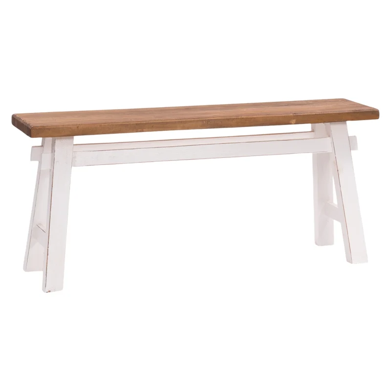 SITZBANK "EAST" | Mahagoni, 118x53x27,5cm (BxHxT) | Holzbank | Farbe: 06 weiß-landhaus