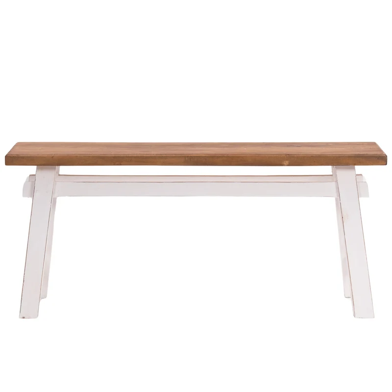SITZBANK "EAST" | Mahagoni, 118x53x27,5cm (BxHxT) | Holzbank | Farbe: 06 weiß-landhaus