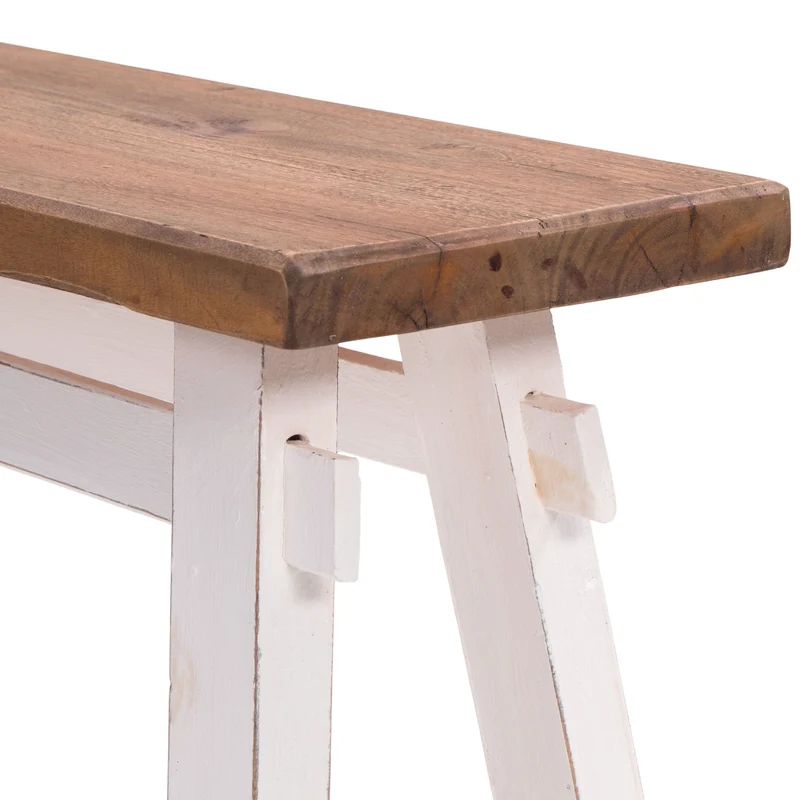 SITZBANK "EAST" | Mahagoni, 118x53x27,5cm (BxHxT) | Holzbank | Farbe: 06 weiß-landhaus