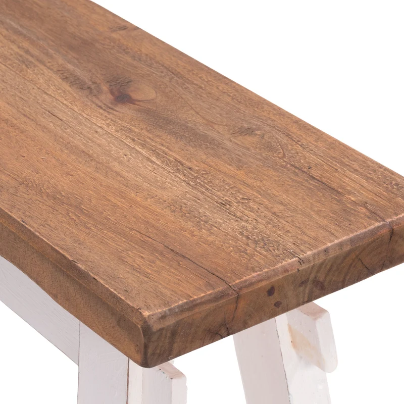 SITZBANK "EAST" | Mahagoni, 118x53x27,5cm (BxHxT) | Holzbank | Farbe: 06 weiß-landhaus