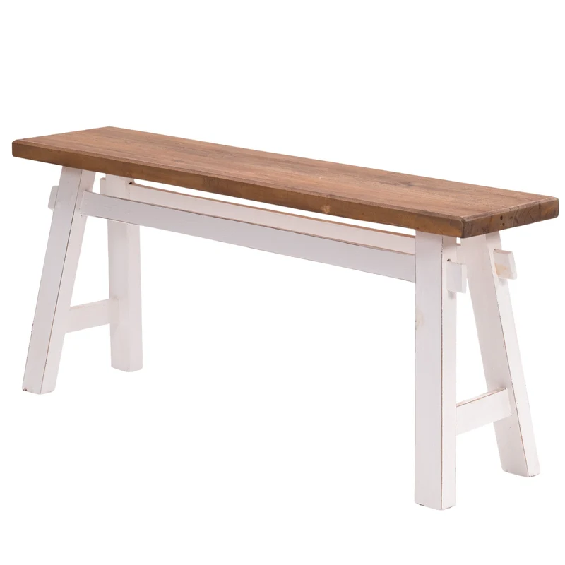 SITZBANK "EAST" | Mahagoni, 118x53x27,5cm (BxHxT) | Holzbank | Farbe: 06 weiß-landhaus