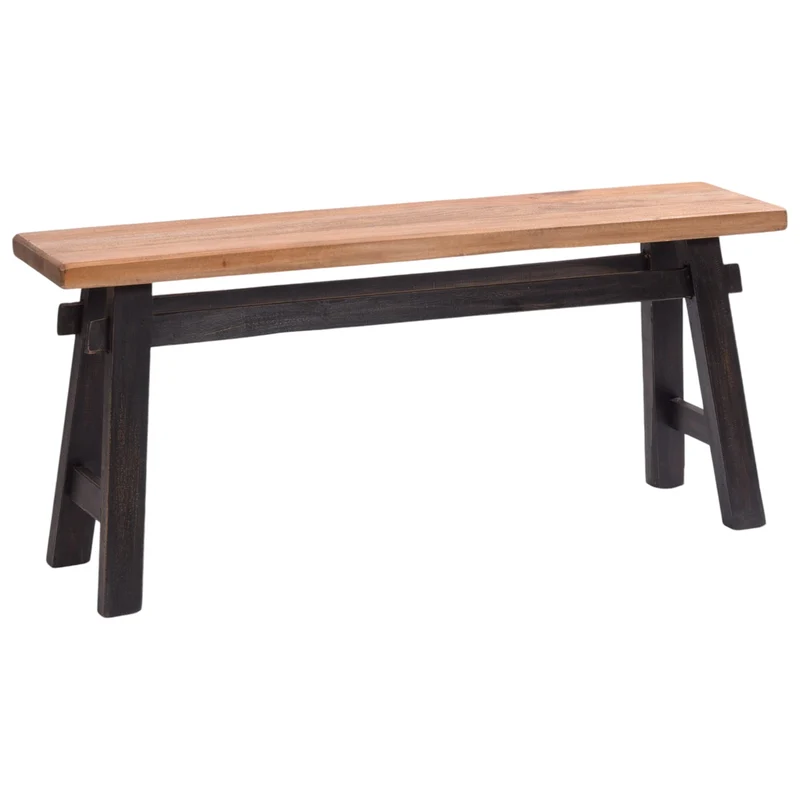 SITZBANK "EAST" | Mahagoni, 118x53x27,5cm (BxHxT) | Holzbank | Farbe: 04 schwarz-natur