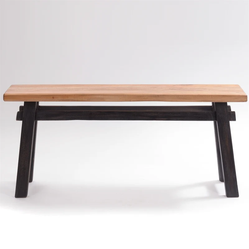 SITZBANK "EAST" | Mahagoni, 118x53x27,5cm (BxHxT) | Holzbank | Farbe: 04 schwarz-natur