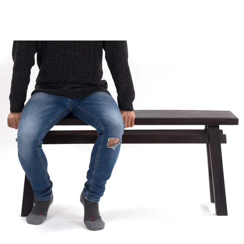 SITZBANK "EAST" | Mahagoni, 118x53x27,5cm (BxHxT) | Holzbank | Farbe: 03 dunkelbraun