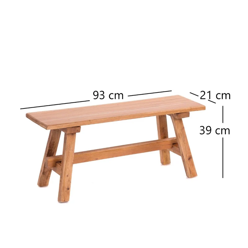 HOLZBANK "ANZIO" | Mahagoni, 90x39x26 cm (HxBxT) | Faltbank | Farbe: 08 honigfarben gewachst