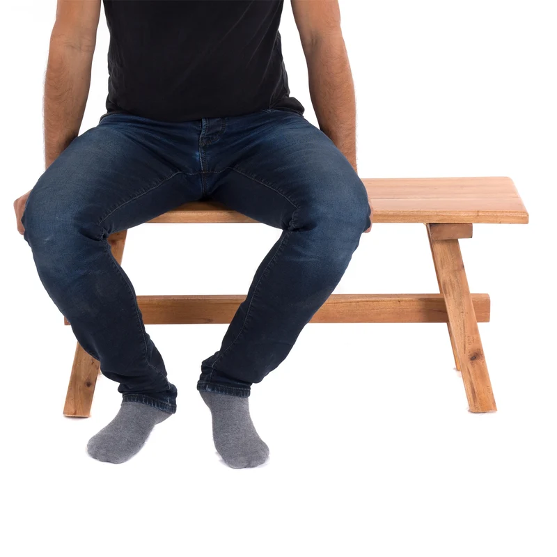 HOLZBANK "ANZIO" | Mahagoni, 90x39x26 cm (HxBxT) | Faltbank | Farbe: 08 honigfarben gewachst