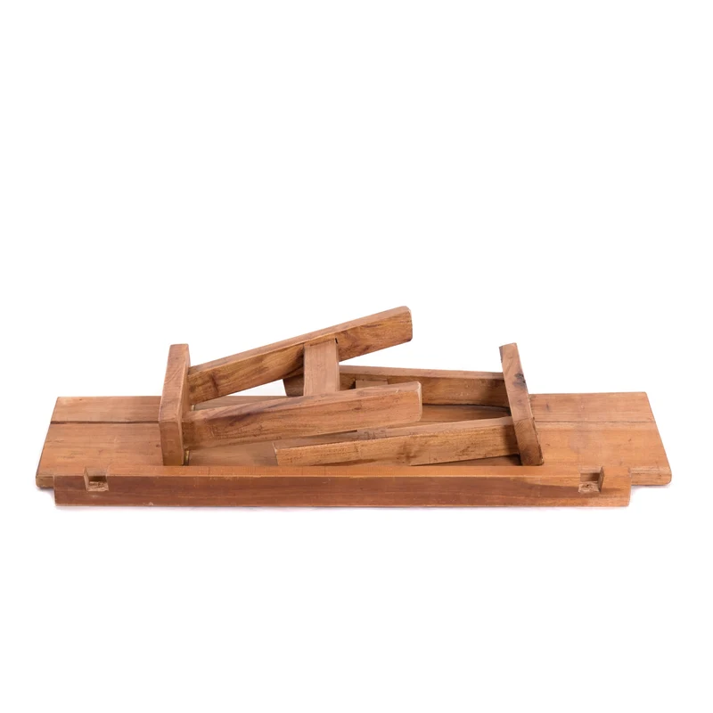 HOLZBANK "ANZIO" | Mahagoni, 90x39x26 cm (HxBxT) | Faltbank | Farbe: 08 honigfarben gewachst