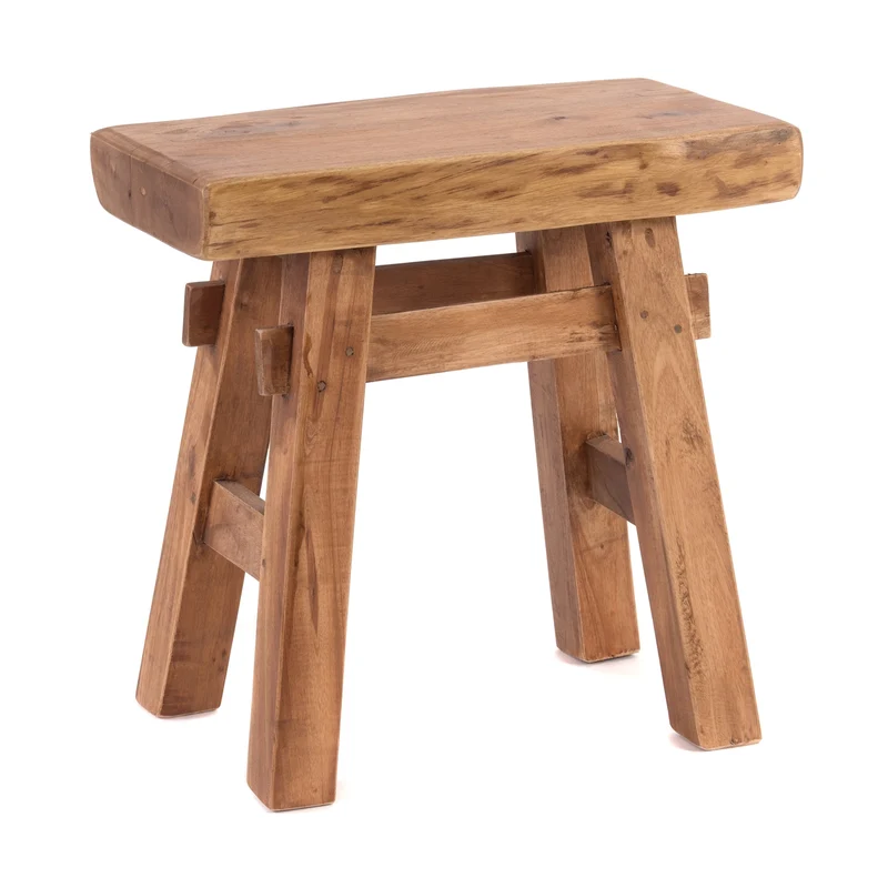 HOLZ HOCKER "VINTAGE 40" | Hartholz, 43x45 cm (HxB) | Sitzhocker | Farbe: 08 honigfarben gewachst