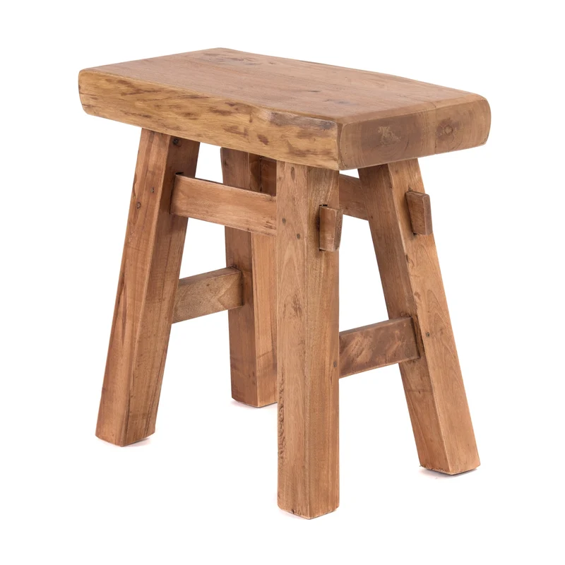 HOLZ HOCKER "VINTAGE 40" | Hartholz, 43x45 cm (HxB) | Sitzhocker | Farbe: 08 honigfarben gewachst