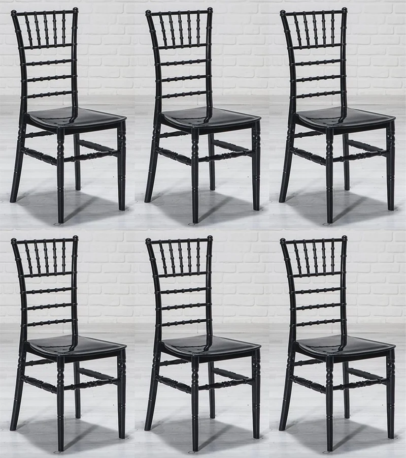 Casa Padrino Designer Acryl Stuhl Set Schwarz 40 x 46 x H. 92,5 cm - Esszimmerstühle - Acryl Esszimmer Möbel