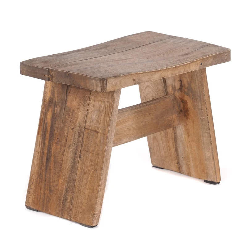 SITZBÄNKCHEN "SCHEMEL 40" | Mahagoni, 31x40x25cm | Fußhocker | Farbe: 01 natur-vintage