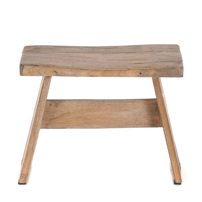 SITZBÄNKCHEN "SCHEMEL 40" | Mahagoni, 31x40x25cm | Fußhocker | Farbe: 01 natur-vintage