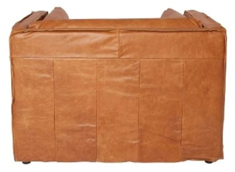 Casa Padrino Luxus Ledersessel im englischen Stil, Rindsleder in Braun, 106 x 99 x H. 73 cm