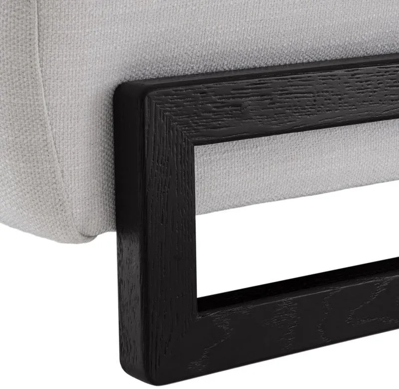 Casa Padrino Luxus Sessel Weiß / Schwarz 83,5 x 90 x H. 83,5 cm - Wohnzimmer Sessel - Hotel Sessel - Luxus Möbel
