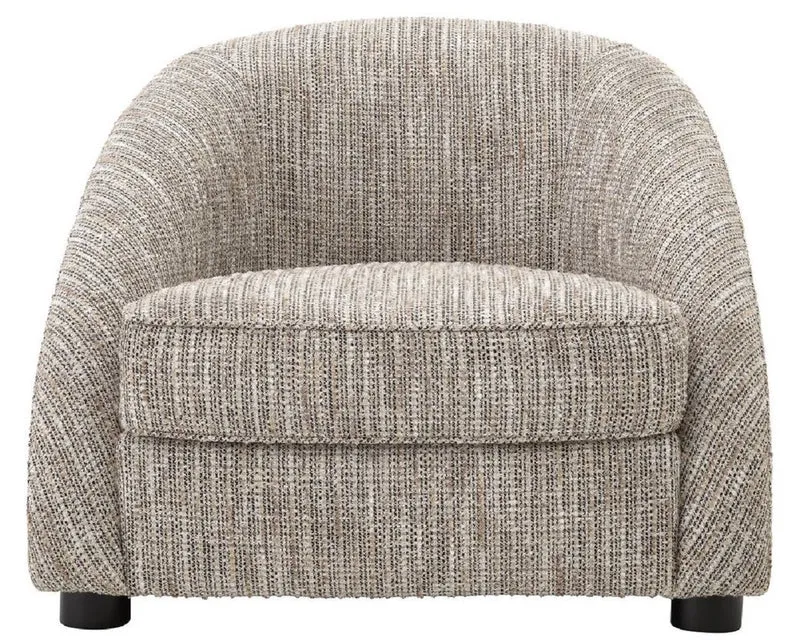 Casa Padrino Luxus Sessel Beige / Schwarz 88 x 80 x H. 65 cm - Wohnzimmer Sessel - Luxus Wohnzimmer Möbel