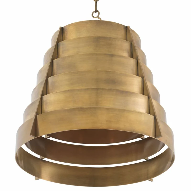 Casa Padrino Luxus Hängeleuchte Vintage Messing Ø 55 x H. 42 cm - Luxus Leuchten