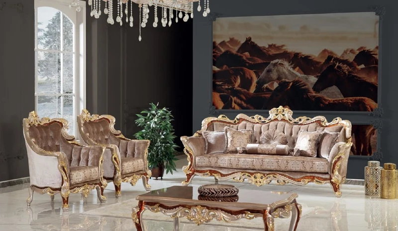 Casa Padrino Luxus Barock Sessel Grau / Braun / Silber / Gold 100 x 90 x H. 113 cm - Prunkvoller Wohnzimmer Sessel mit elegantem Muster - Barock Möbel