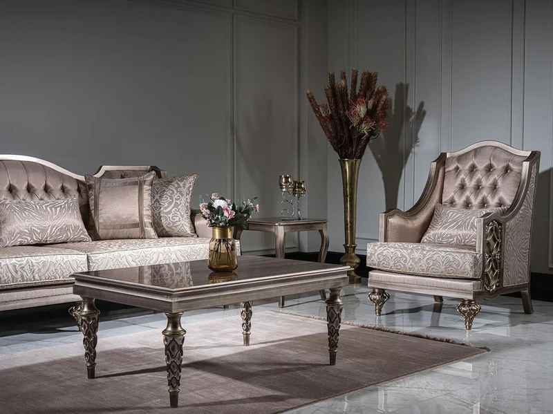 Casa Padrino Luxus Barock Couchtisch Silber - Rechteckiger Massivholz Wohnzimmertisch - Barock Möbel - Edel & Prunkvoll