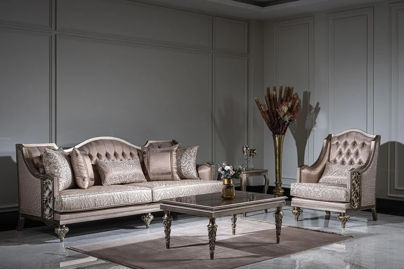 Casa Padrino Luxus Barock Couchtisch Silber - Rechteckiger Massivholz Wohnzimmertisch - Barock Möbel - Edel & Prunkvoll