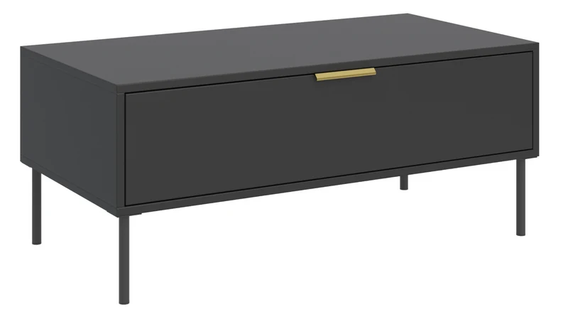 Couchtisch Vena mit Schublade 100x50 cm schwarz