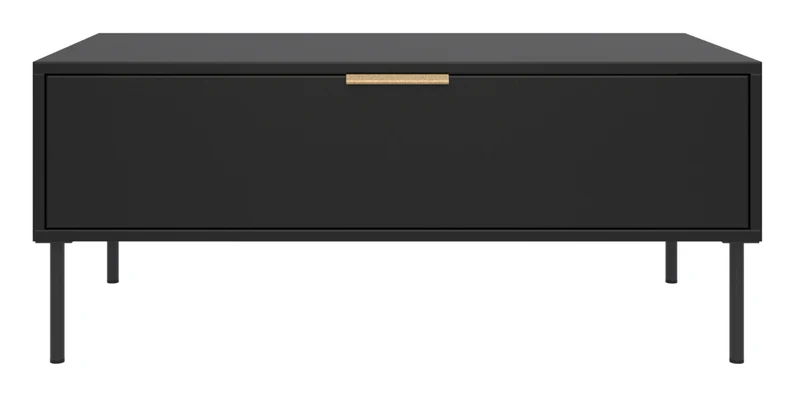 Couchtisch Vena mit Schublade 100x50 cm schwarz