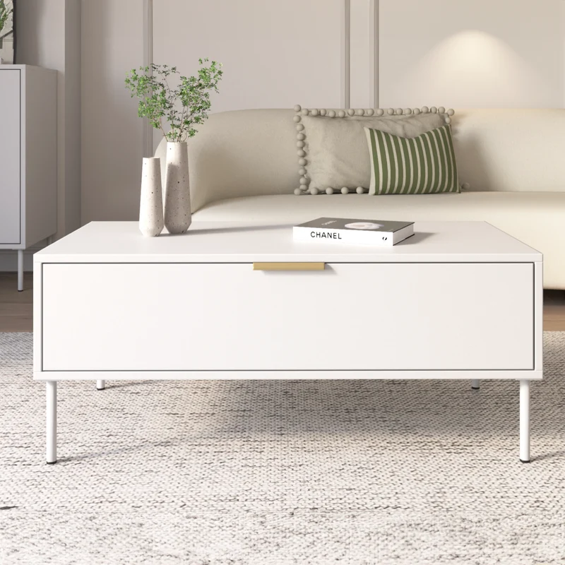 Couchtisch Vena mit Schublade 100x50 cm weiß
